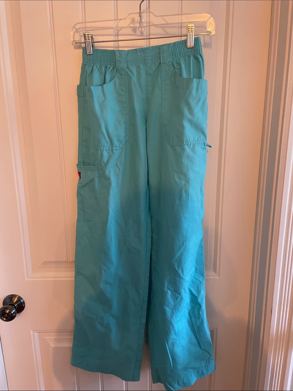 Dickies Aqua Teal Scrub Pants with Utility Pockets